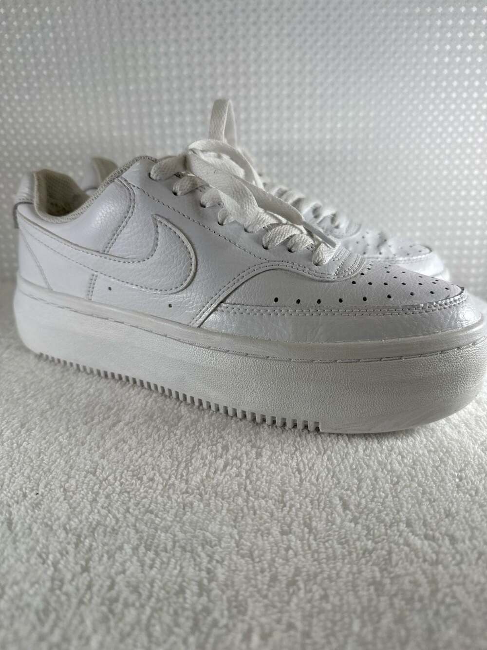 Nike Court Vision Alta LTR  White Platform Sneakers